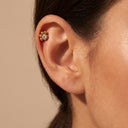 Paw Print CZ Flat Back Piercing Stud