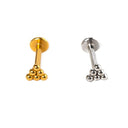 Titanium Internally Threaded Flat Back Earrings – 16g Post