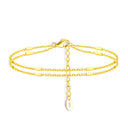 Layered Chain Bracelet – Gold-Plated or Silver on a white background