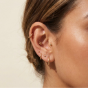 4-Ball Cluster Flat Back Earrings 16G – Titanium or 316L Steel | Gold & Silver