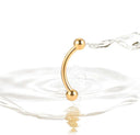 Double-Sided Threadless Curved Piercing Bar – 16G.