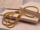 Gold Beaded Bracelet - Stainless Steel