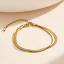 Nova Double Snake Chain Anklet