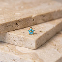 Turquoise Flower Piercing Stud