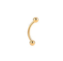 Double-Sided Threadless Curved Piercing Bar – 16G.