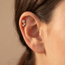 Floral Vine CZ Cartilage Piercing Stud