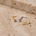 Mini Two Ball CZ Nose Stud