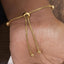 Gold Acorn Beaded Slider Bracelet | 18k PVD Stainless Steel