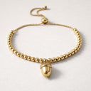 Gold Beaded Slider Bracelet 
