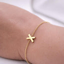 Gold Initial Bracelet – PVD Gold Stainless Steel