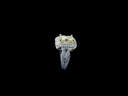 2ct Canary Yellow Moissanite Halo Ring – Sterling Silver & Pavé Setting.