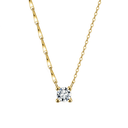 Single Stone CZ Necklace – Dainty & Hypoallergenic