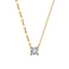 Single Stone CZ Necklace – Dainty, Gold or Silver, Hypoallergenic
