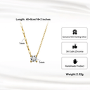 Single Stone CZ Necklace – Dainty & Hypoallergenic