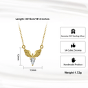 Angel Wings CZ Necklace.