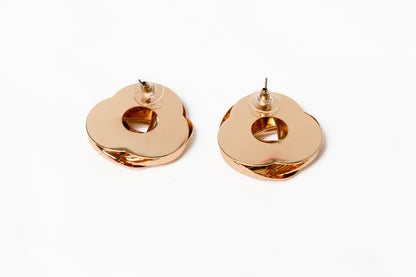 Gold Hollow Knot Earrings – 14K Gold Plated Spiral Studs