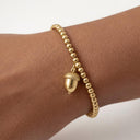 Gold Beaded Slider Bracelet 