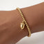 Gold Acorn Beaded Slider Bracelet | 18k PVD Stainless Steel