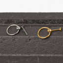 Flatback Barbell Cartilage Earring – 16G Internally Threaded Hoop.