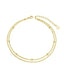 14K Gold Double Layer Beaded Anklet – Hypoallergenic & Trendy.