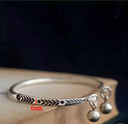 925 Sterling Silver Bell Bangle – Handmade, Adjustable & Hypoallergenic.