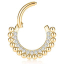 Titanium Ball CZ Clicker Hoop – Hypoallergenic & Waterproof 