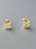Sterling Silver Butterfly Earrings – Screw-Back Closure