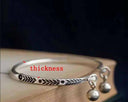 925 Sterling Silver Bell Bangle – Handmade, Adjustable & Hypoallergenic.