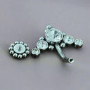 Gold or Rhodium Navel Piercing – Internally Threaded 14G Belly Bar.