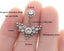 Gold or Rhodium Navel Piercing – Internally Threaded 14G Belly Bar