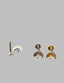 White Gold Earrings | Titanium Labret Stud | Ella & Faith London