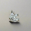Dainty Lotus CZ Stud Earrings –  Hypoallergenic, Skin-Safe