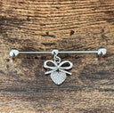 Industrial Ear Scaffold Barbell – 316L Steel, CZ Stones