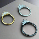 Crown Clicker Hoop Earrings – 16G  | Hypoallergenic