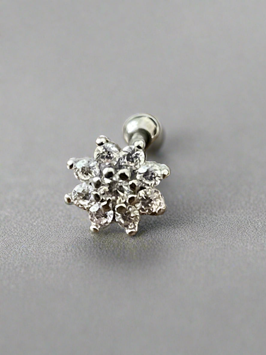 Crystal Stud Earrings | Labret Piercing Stud | Ella & Faith London