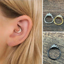 Crown Clicker Hoop Earrings – 16G  | Hypoallergenic