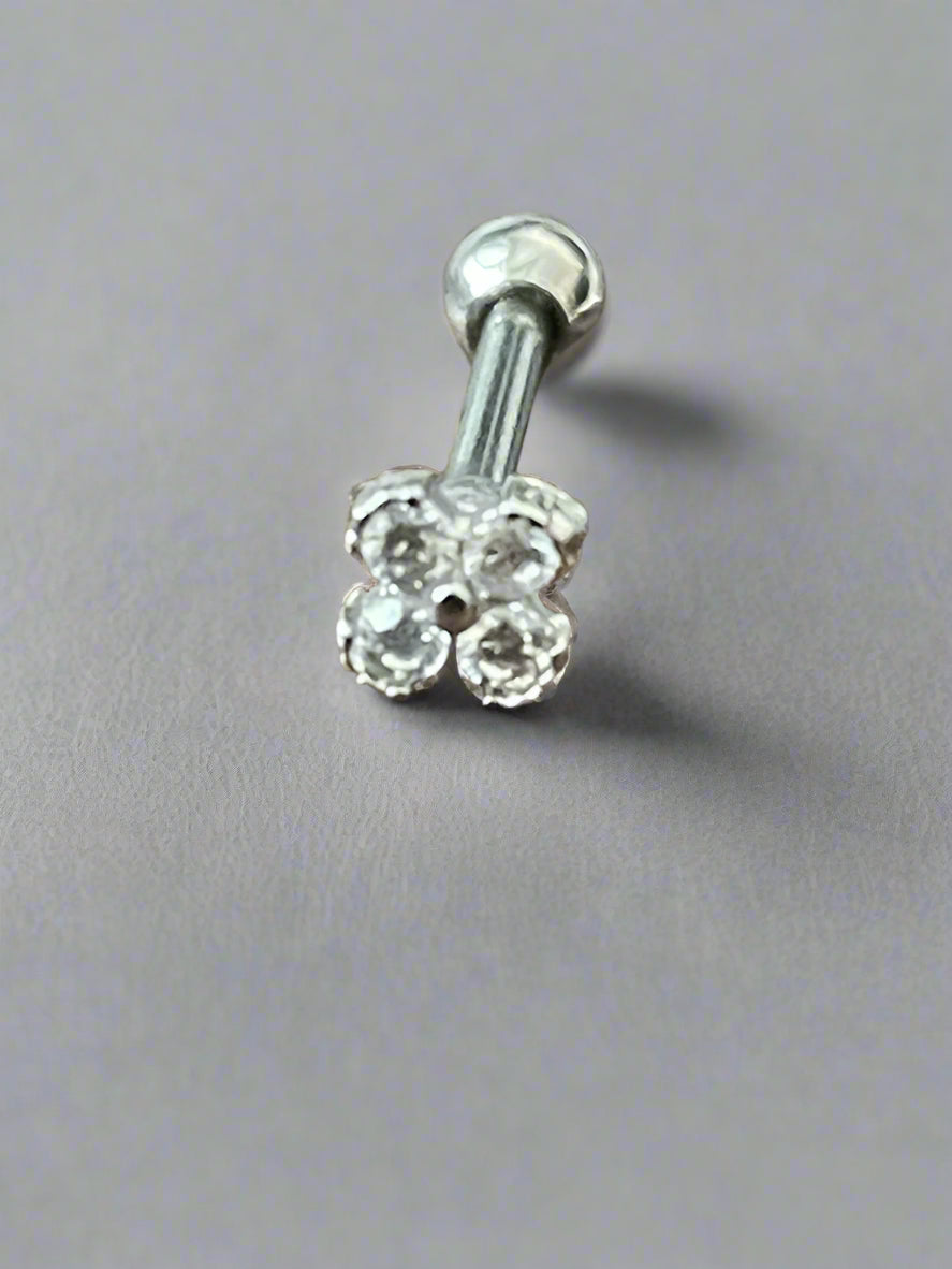 Crystal Stud Earrings | Labret Piercing Stud | Ella & Faith London