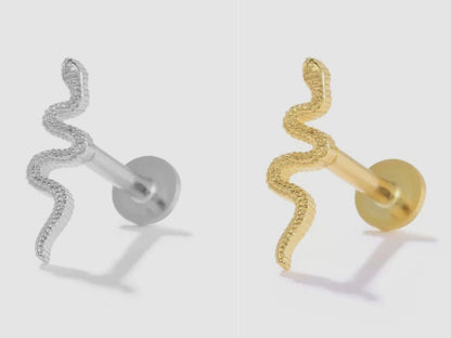 Snake Studs Earrings | Flat-back Snake Earrings | Ella & Faith London