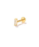 Cube Bar Earrings – 16G Gold & Silver Flatback for Tragus 