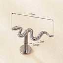 16g Dainty Flat-Back Snake Earrings featuring a sleek snake design and dimensions of 13mm and 1.2mm gauge.