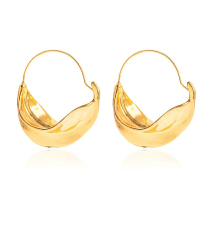 Chunky Gold Hoops | Sleeper Hoop Earrings | Ella & Faith London