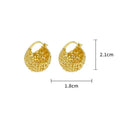 Golden Woven Hoop Earrings – 18K Handwoven Basket Earrings