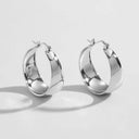 Wide Gold Hoop Earrings – 18K PVD Plated, Tarnish-Resistant 