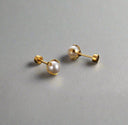 Pearl Flat back Earrings | Ella & Faith London