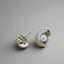 White Gold Earrings | Titanium Labret Stud | Ella & Faith London
