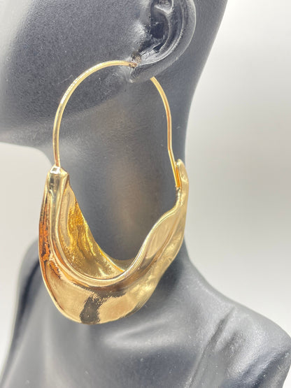 Chunky Gold Hoops | Sleeper Hoop Earrings | Ella & Faith London