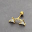Gold statement 20G piercing earring – CZ cartilage & nose stud by Ella and Faith London