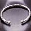 Rustic Adjustable Sterling Silver Bangle – Hand-Carved & Hypoallergenic