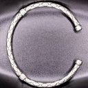 Rustic Adjustable Sterling Silver Bangle – Handmade Bangle