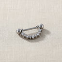 316L Surgical Steel Crystal Body Piercing Shield 